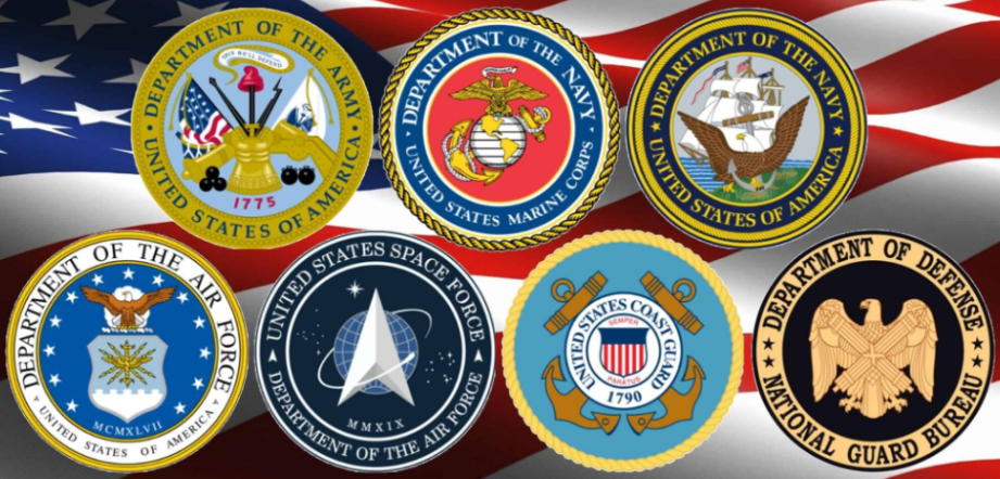 MILITARY BRANCHES GRAPHIC LOGO